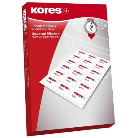 Kores L7035 étiquette non-adhésive 2400 pièce(s) Blanc Rectangle