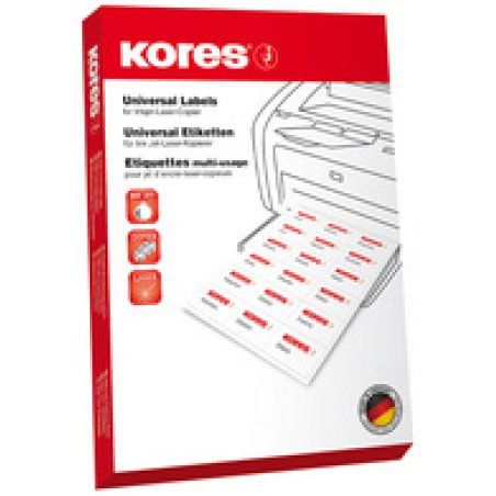 Kores Etiquette universelle, 105 x 42,3 mm, blanc