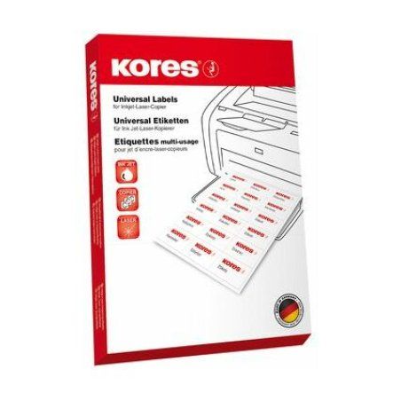 Kores L10574 self-adhesive label Rectangle Permanent White 800 pc(s)
