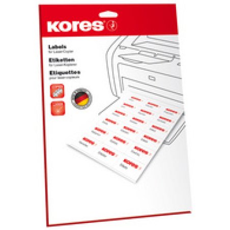 Kores Etiquette universelle, 70 x 42,3 mm, blanc