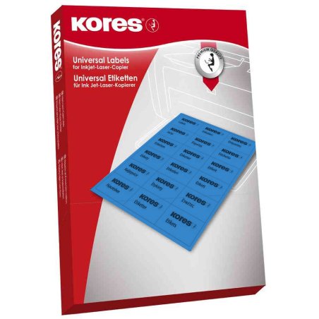 Kores L210148B non-adhesive label 200 pc(s) Blue Rectangle