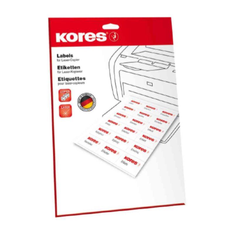 Kores FE13540 non-adhesive label 1000 pc(s) White Rectangle