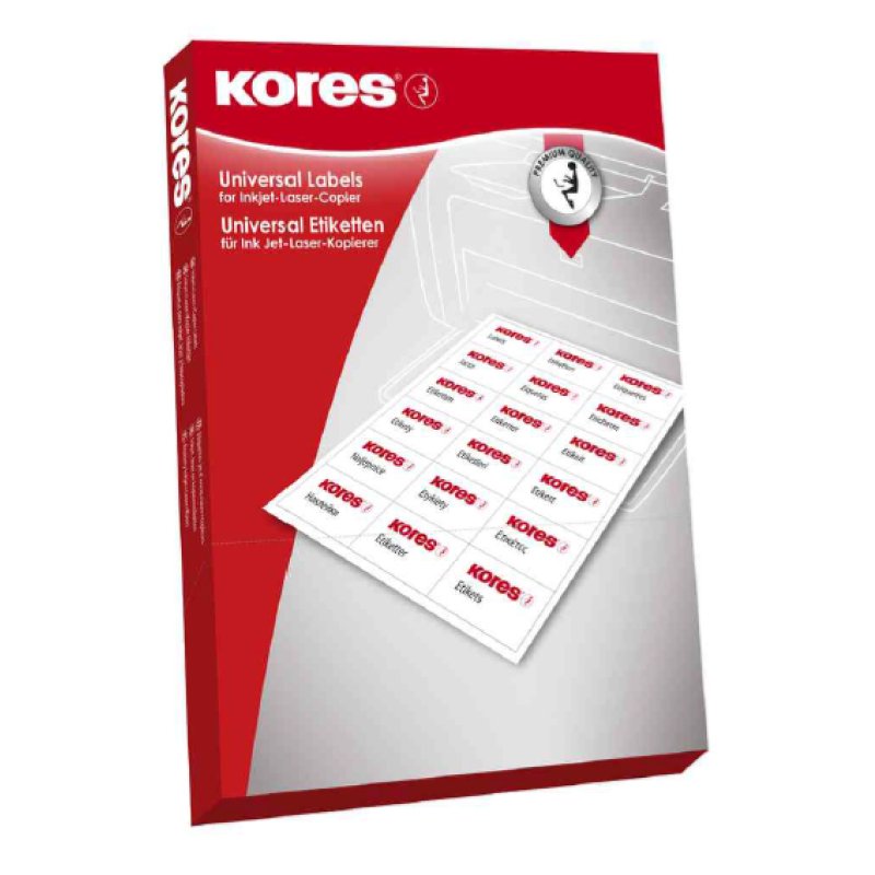 Kores E7037.500 non-adhesive label 500 pc(s) White Rectangle