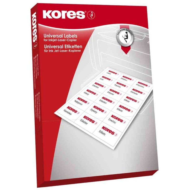 Kores L9933 non-adhesive label 1600 pc(s) White Rectangle