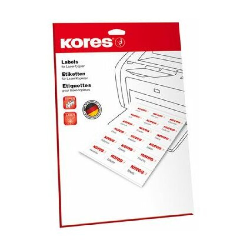 Kores L105148.10FT self-adhesive label Rectangle Permanent Transparent 40 pc(s)