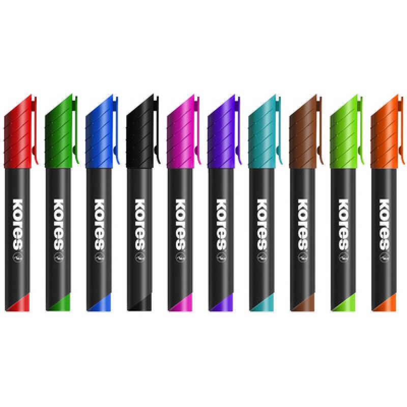 Kores Marqueur permanent "K MARKER", pointe ogive, bleu