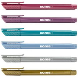 Kores Feutre Brush Tip Marker Metallic Style