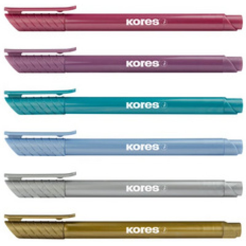 Kores Feutre Brush Tip Marker Metallic Style