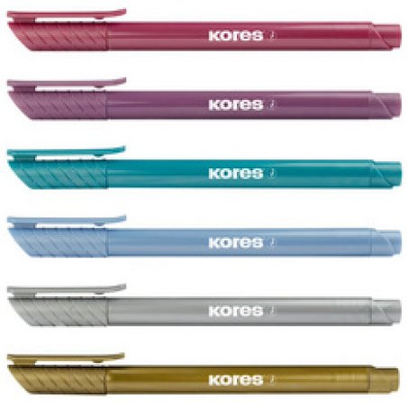 Kores Feutre Brush Tip Marker Metallic Style