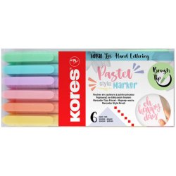 Kores Feutre Brush Tip Marker Pastel Style