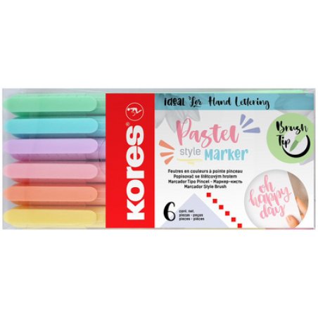 Kores Feutre Brush Tip Marker Pastel Style
