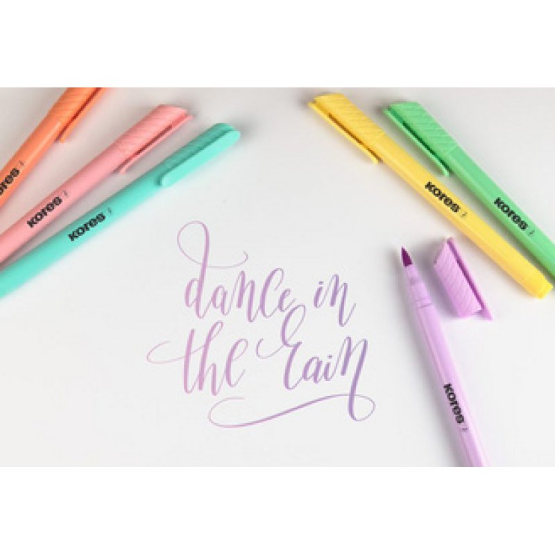 Kores Feutre Brush Tip Marker Pastel Style