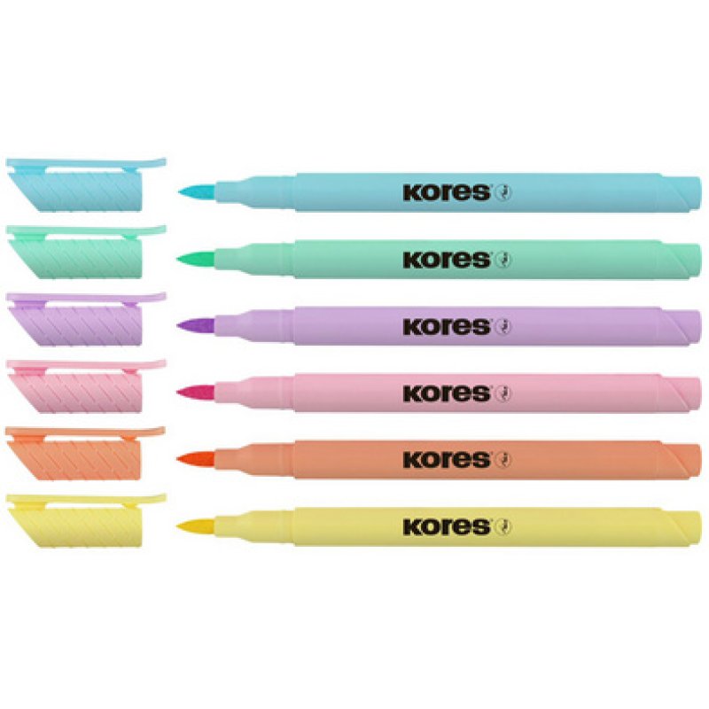 Kores Feutre Brush Tip Marker Pastel Style