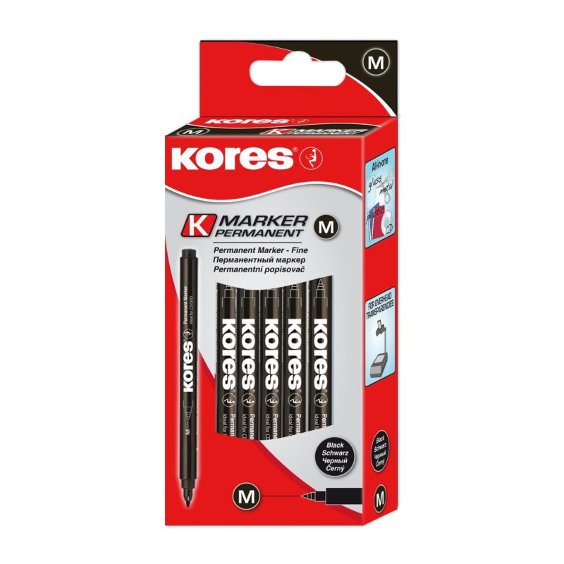 Kores M22100 permanent marker Black