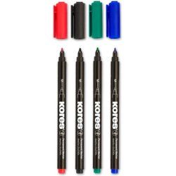 Kores M22140 marqueur indélébile Noir, Bleu, Vert, Rouge 4 pièce(s)