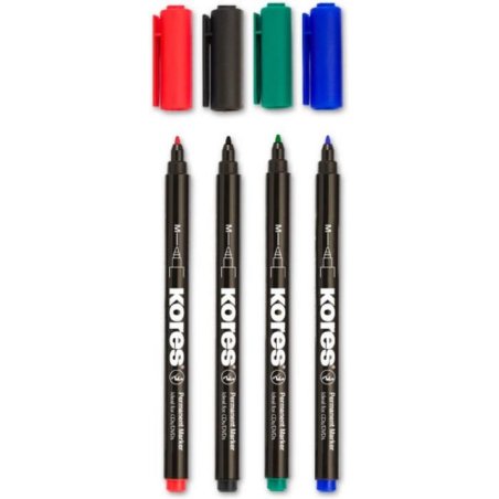 Kores M22141 permanent marker Bullet tip Black, Blue, Brown, Green, Light Blue, Light Green, Orange, Pink, Red, Violet