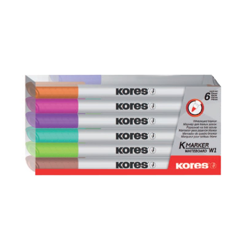 Kores Marqueur non permanent "K MARKER W1", étui de 6