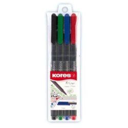 Kores FL28114 marker 4 pc(s) Fine tip Black, Blue, Green, Red