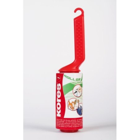 Kores Rouleau adhésif anti-peluches avec poignée,80 feuilles