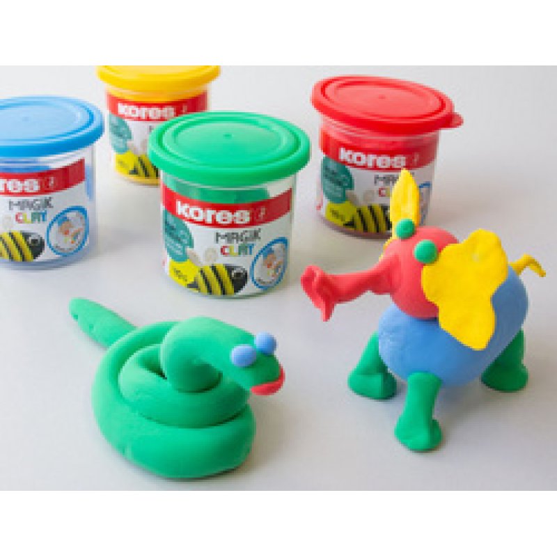 Kores Pâte à modeler "Magic Clay", assorti