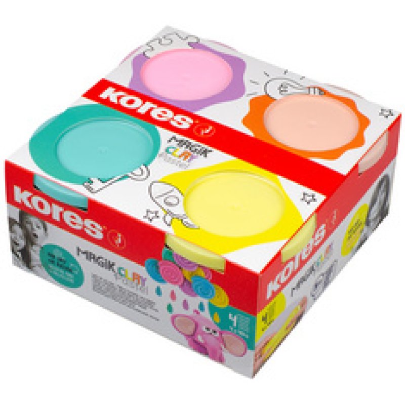 Kores Pâte à modeler "Magic Clay Pastel", assorti