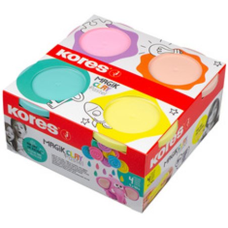 Kores Pâte à modeler "Magic Clay Pastel", assorti