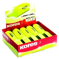 Kores Surligneur "BRIGHT LINER", couleur: jaune
