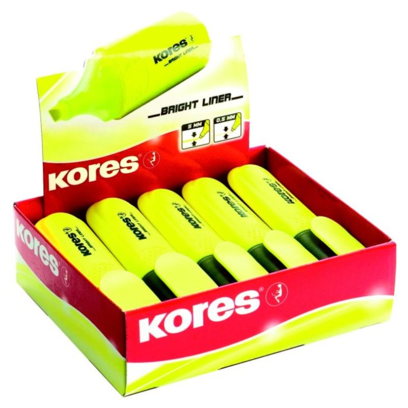 Kores TM36101 marqueur 10 pièce(s) Jaune