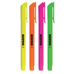 Kores TM36240 marqueur 4 pièce(s) Vert, Orange, Rose, Jaune