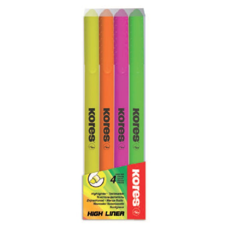 Kores TM36240 marker 4 pc(s) Green, Orange, Pink, Yellow