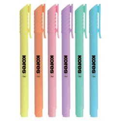 Kores TM36246 marker 6 pc(s) Light Blue, Light Green, Light orange, Light pink, Violet, Yellow