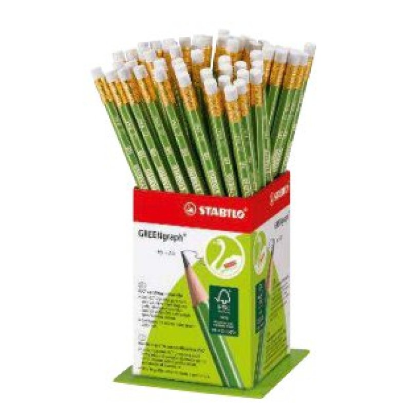 STABILO Crayon GREENgraph, dureté: HB, présentoir de 60