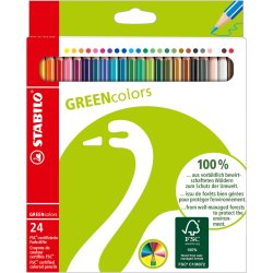 STABILO Crayon de couleur GREENcolors, étui carton de 18