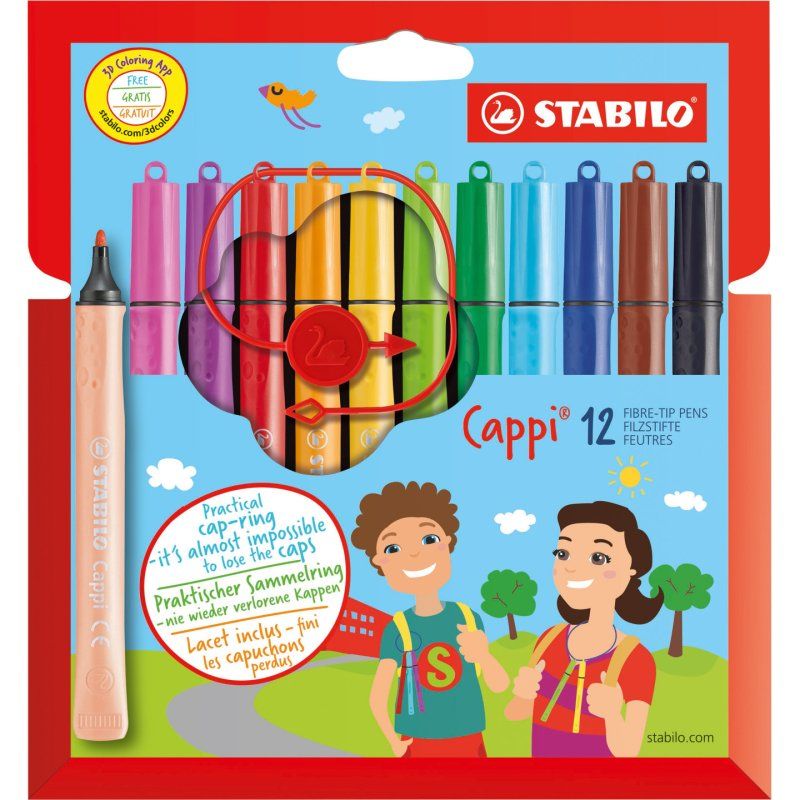 STABILO Cappi felt pen Medium Multicolour 12 pc(s)