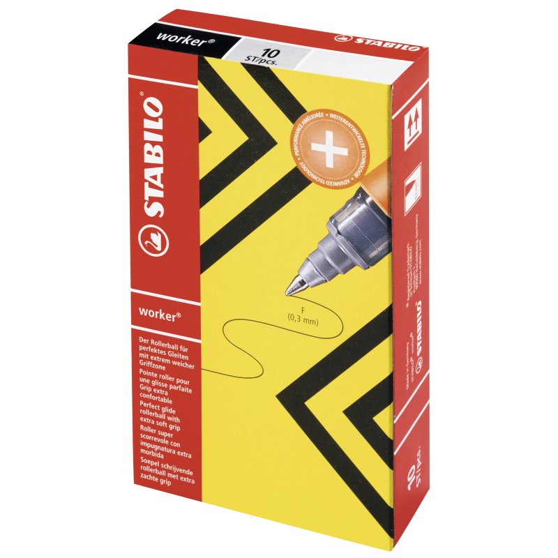 STABILO worker fine Stick pen Green 10 pc(s)