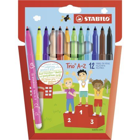 STABILO Trio A–Z felt pen Fine Multicolour 12 pc(s)