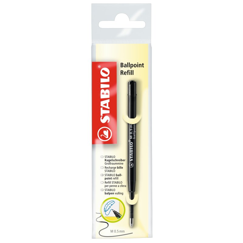 STABILO 2/046-02 recharge pour stylos Moyen Noir 10 pièce(s)