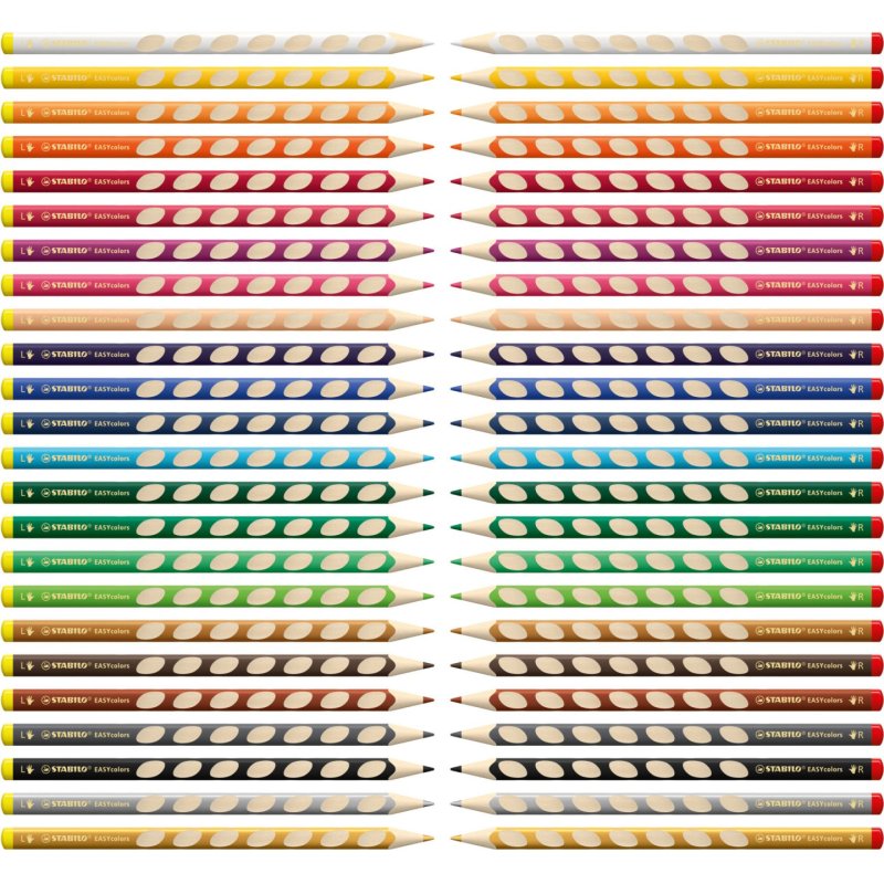 STABILO Crayon de couleur EASYcolors, pour droitiers, bleu