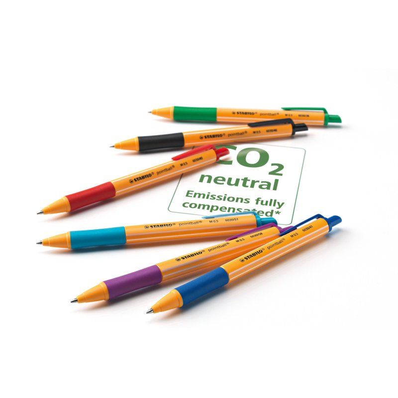 STABILO pointball Green Clip-on retractable ballpoint pen 1 pc(s)