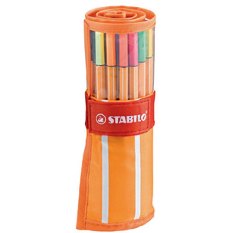 STABILO Feutre à pointe fine point 88, trousse enroulable