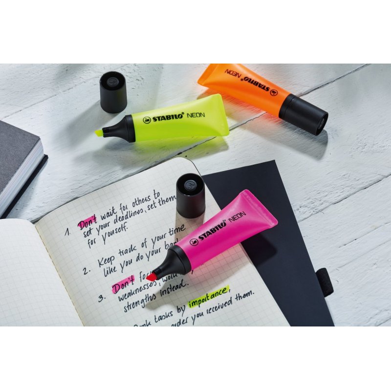 STABILO NEON marker 1 pc(s) Chisel tip Pink