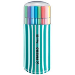 STABILO Feutre Pen 68, zebrui de 20, turquoise