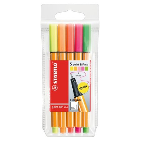 STABILO point 88 Mini fineliner Fine Multicolour 5 pc(s)