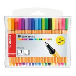 STABILO point 88 Mini fineliner Fine Multicolour 18 pc(s)