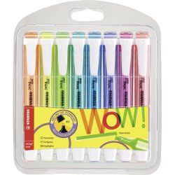 STABILO swing cool Pastel marker 8 pc(s) Chisel tip Blue, Green, Orange, Pink, Red, Violet, Yellow
