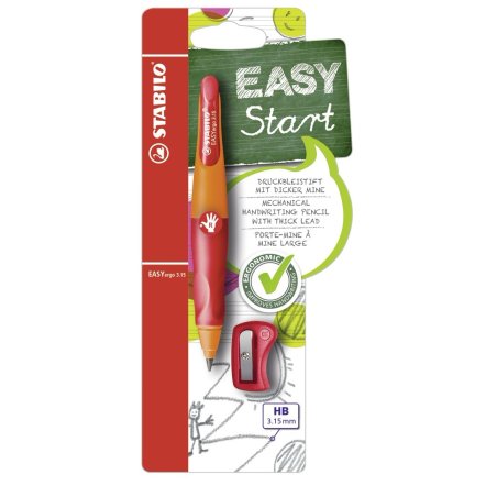 STABILO Porte-mines d'apprentissage easYergo 3.15, rouge