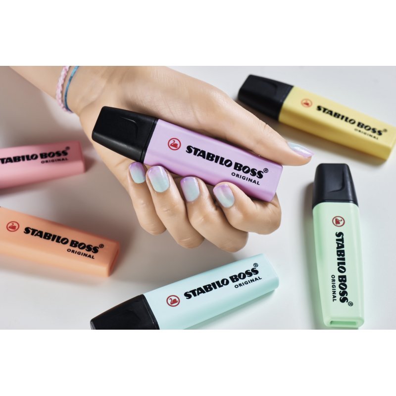 STABILO BOSS ORIGINAL marqueur 15 pièce(s) Pointe biseautée Multicolore