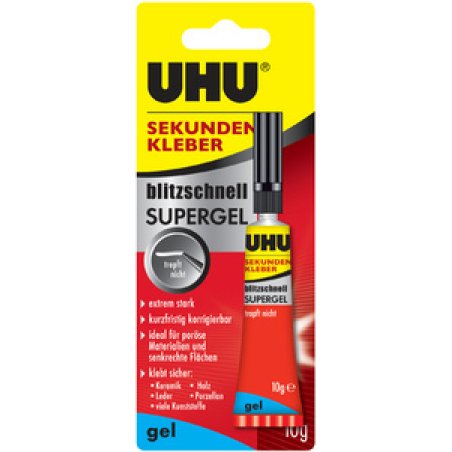 UHU Colle instantanée blitzschnelle SUPERGEL, 10 g