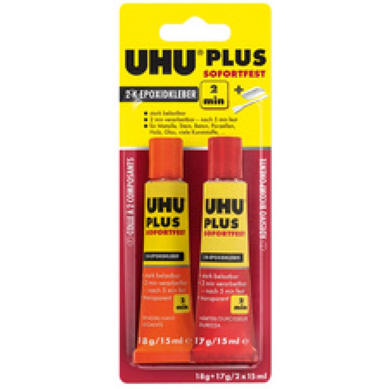 UHU colle a 2 composants PLUS SOFORTFEST, tube de 35 g,