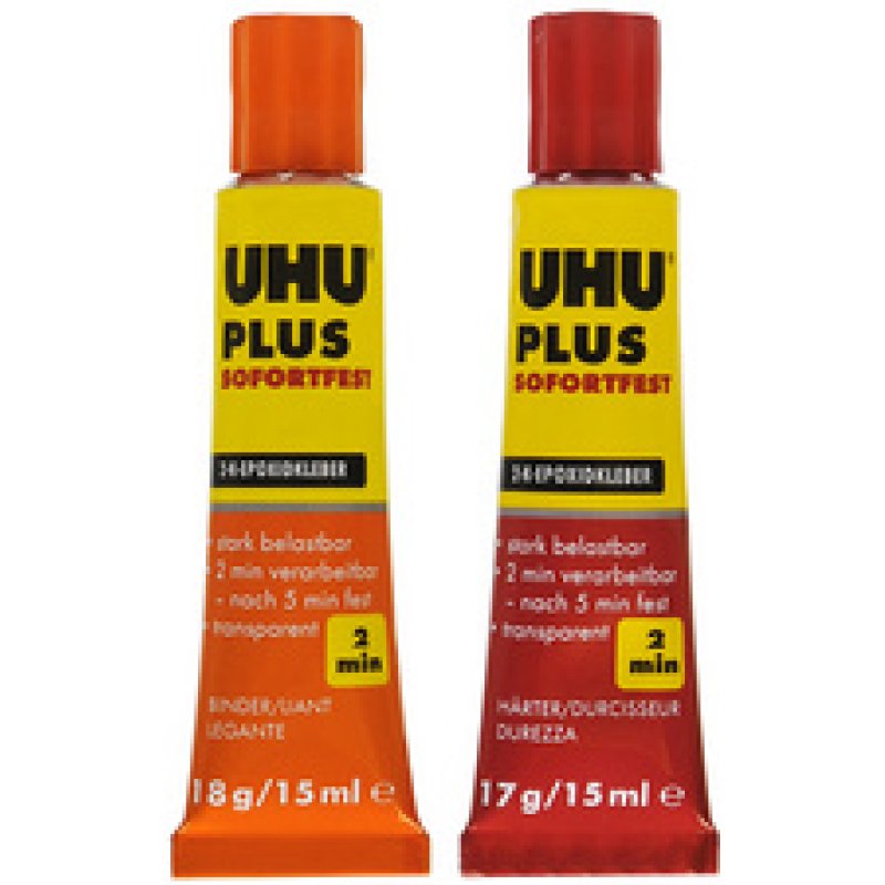 UHU colle a 2 composants PLUS SOFORTFEST, tube de 35 g,